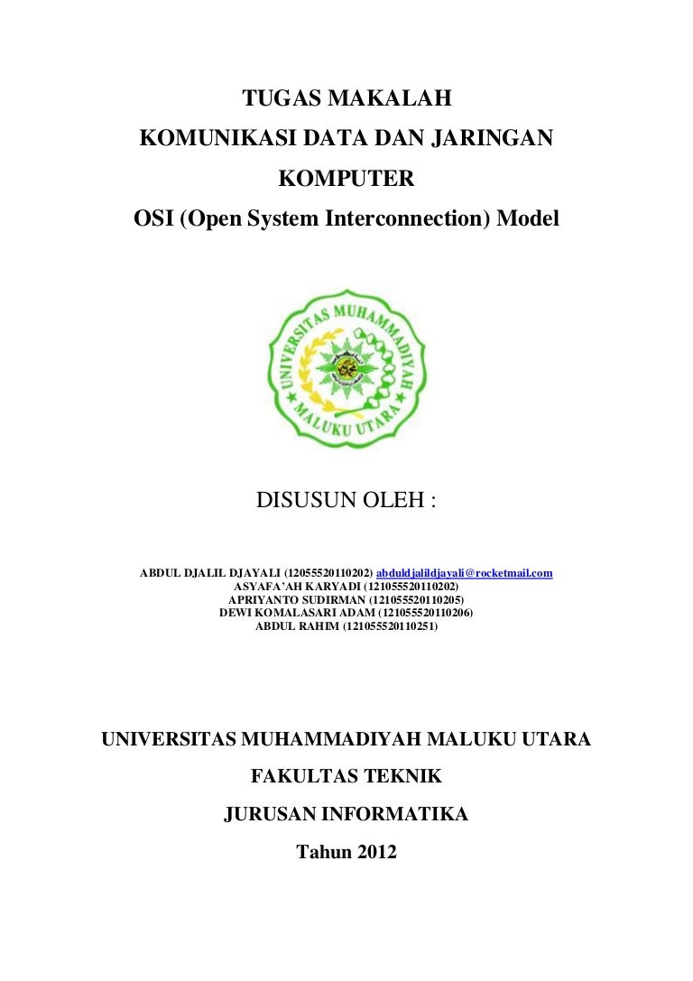 Komunikasi Data Dan Jaringan Komputer