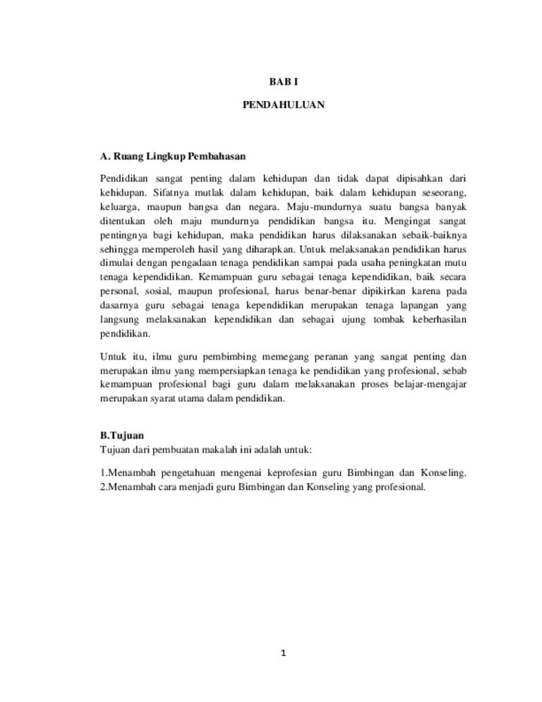 Tugas Makalah Bimbingan Dan Konseling