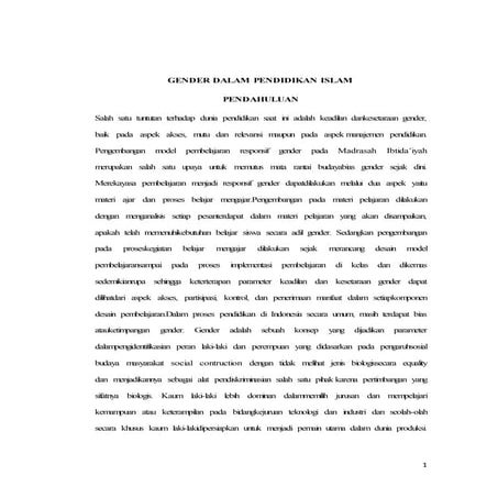 Tugas makalah gender