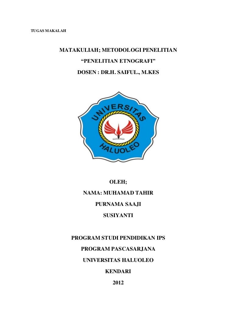 Tugas Makalah Metodologi Penelitian