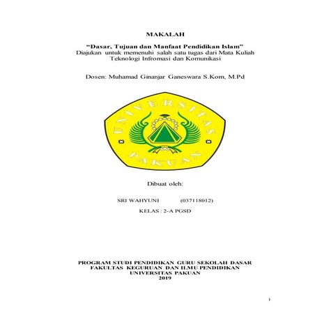 Tugas Makalah TIK - Sri Wahyuni 2A