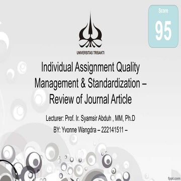 Balanced Scorecard Article Review