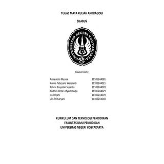 Tugas mata kuliah andragogi