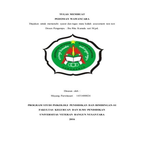 contoh membuat pedoman wawancara 