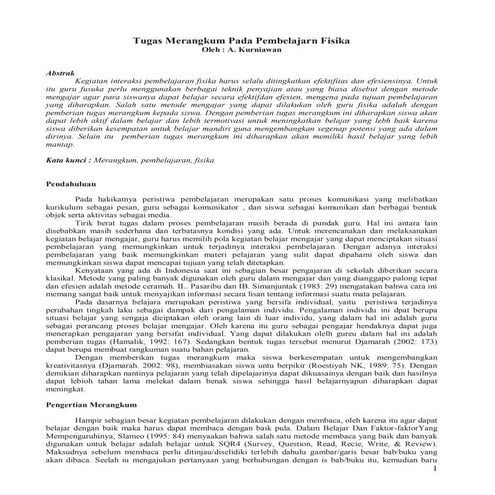 Tugas merangkum pada pembelajarn fisika