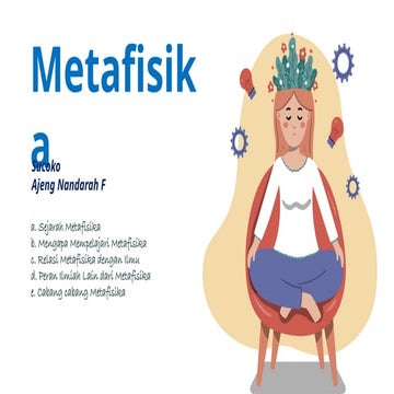 TUGAS METAFISIKA PRESENTASI METAFISIKA MATA KULIAH FILSAFAT pptx