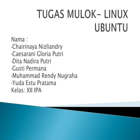 Tugas mulok  linux ubuntu