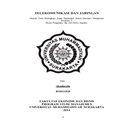 Telekomunikasi dan Jaringan