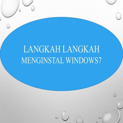 CARA INSTALILASI WINDOWS 7 
