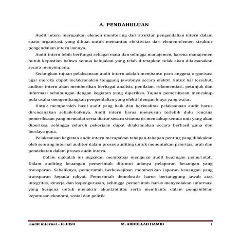 Tugas pengauditan audit internal