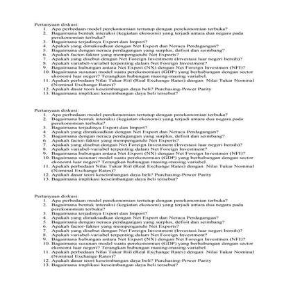 Tugas perekonomian terbuka