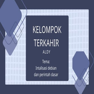 Materi presentasi tentang penjelasan instalasi debian dan perintah dasar