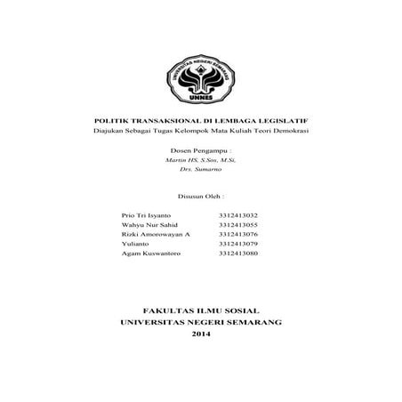 Tugas  politik_transaksional_di_lembaga_legislatif