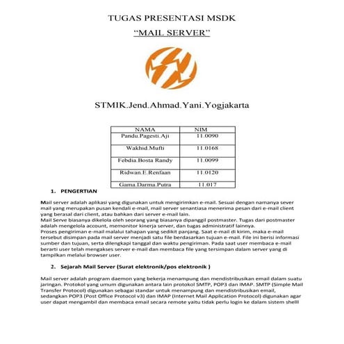 Presentasi MSDK Mail Server