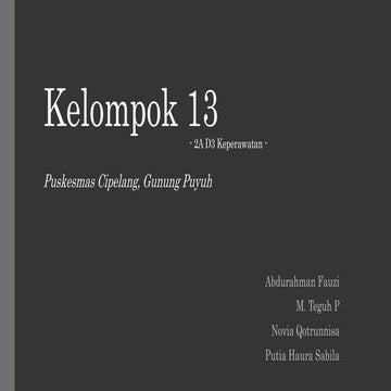 Makalah Puskesmas Cipelang Stikes Sukabumi | PPTX