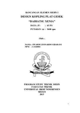 Tugas rancangan elemen mesin 1 (kopling)