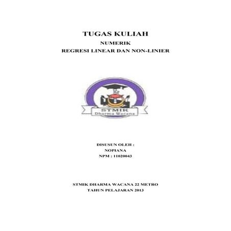 Tugas regresi linear dan non linier