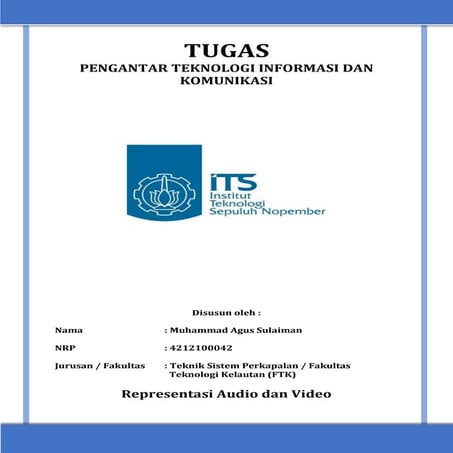 Tugas representasi audio dan video