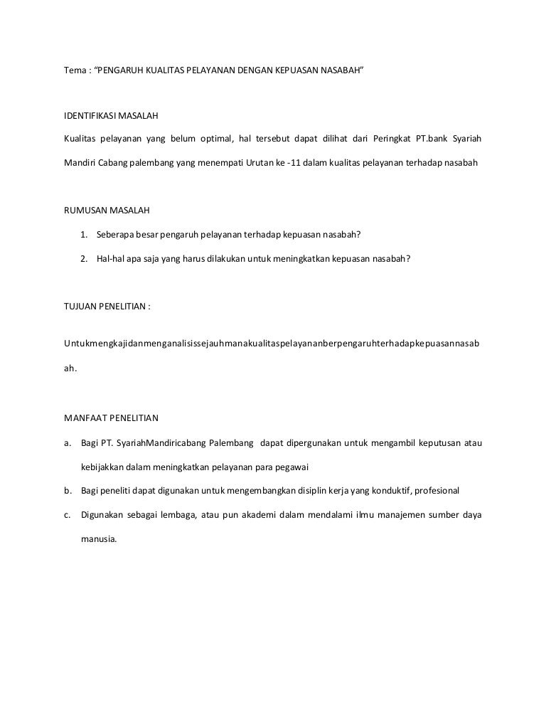 Tugas Rumusan Masalah