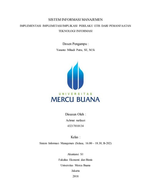 Tugas SIM, Achmad Nurfauzi, Yananto Mihadi Putra, SE, M.Si., Sistem Pengambil...