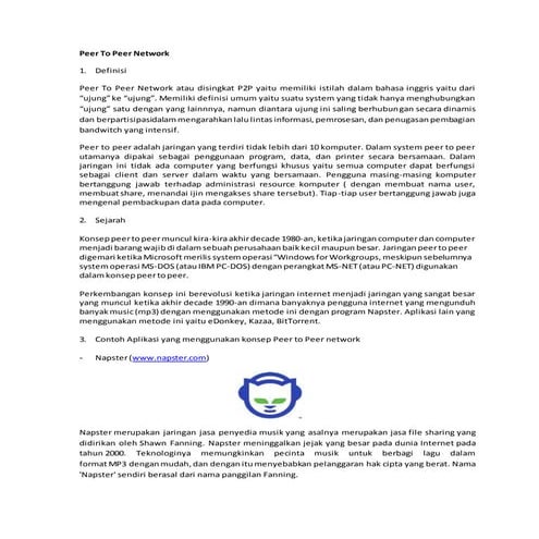 Peer to Peer Network, Freeware, Shareware, and Opensource