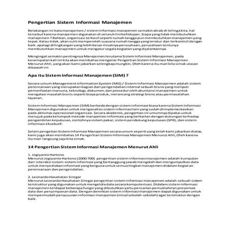Tugas SIM, Evi Yuliana Sari, Yananto Mihadi Putra, Se, M.Si , Pengantar Sistem Informasi Manajemen, 2018