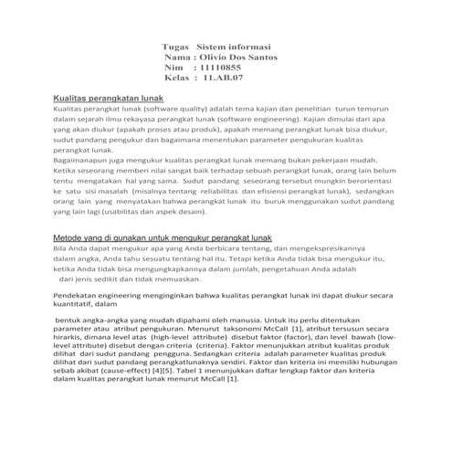 Tugas   sistem informasi