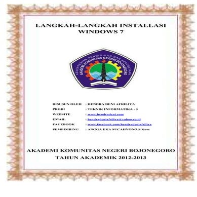 Tugas sistem operasi (intallasi windows 7)