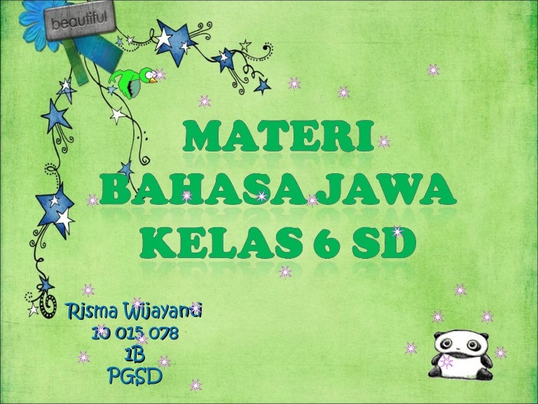 Materi Bahasa Jawa Kelas 6