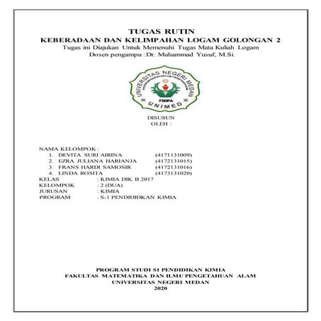 Logam Zn (zink) ,Cd (Cadmium), Hg (Raksa) | DOCX