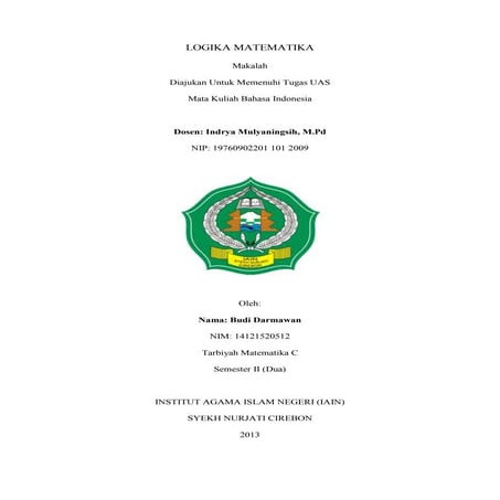Makalah logika matematika | DOCX