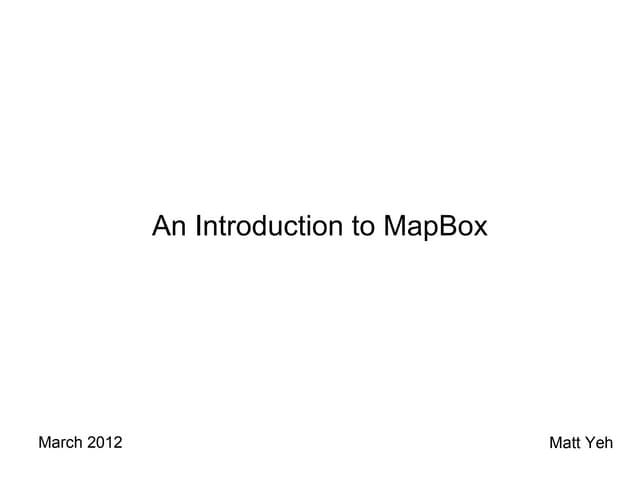 An Introduction to MapBox