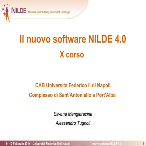 Corso "Il nuovo software NILDE 4.0 X corso"