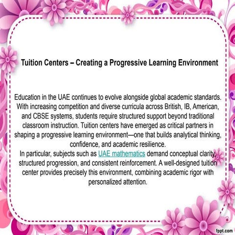 Tuition Centers – Creating a Progressive Learning Environment.pptx