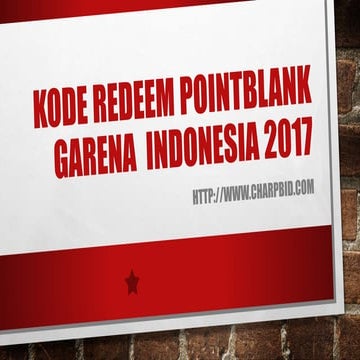 Tukar Kode (Redeem Code) PB Garena Senjata Knuckle Permanen 2017 | PPTX