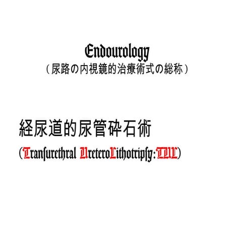 尿路結石(Tul経尿道的尿管結石砕石術）