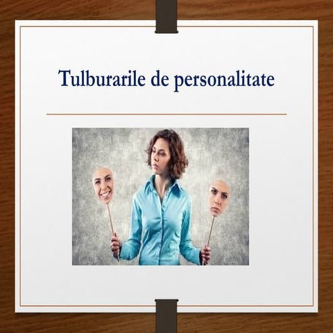 Tulburarile de-personalitate