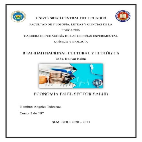 ECONOMÍA SECTOR SALUD DE ECUADOR