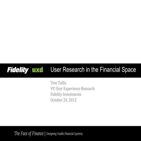 User Research in the Financial Space