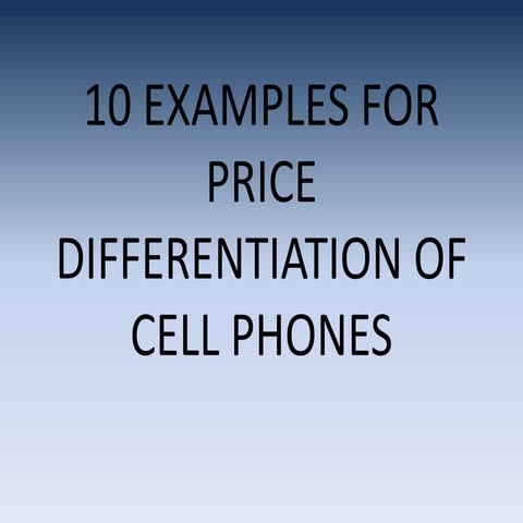 Price Differentiation