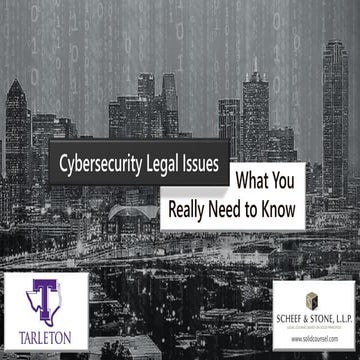 Cybersecurity Legal Issues: What You Really Need to Know