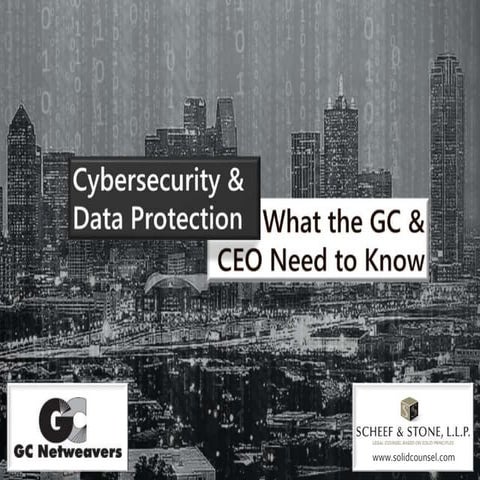 Cybersecurity & Data Protection: What the GC & CEO Need to Know
