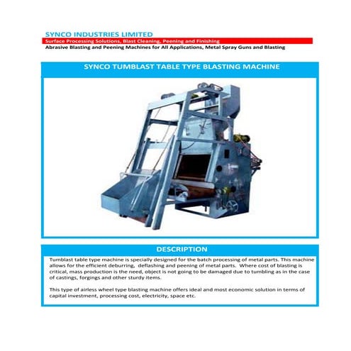 Vacuum Blasting Machine | PDF