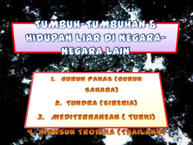 Tumbuh tumbuhan & hidupan liar di negara-negara lain