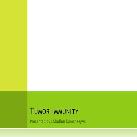 Tumor immunity