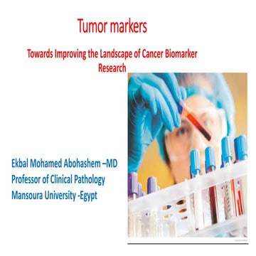Tumor markers :towards improving the landscape of cancer biomarker ...