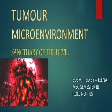 Tumor microenvironment in the body