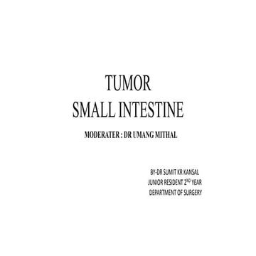 Tumor small intestine