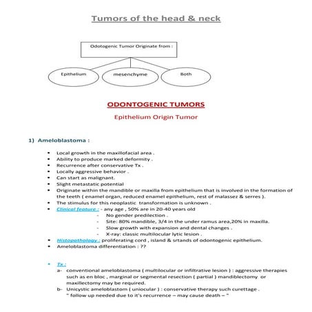Tumors of the head and neck | PDF
