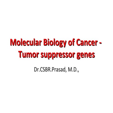 Tumor suppressorgenes